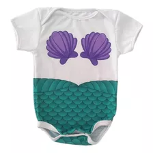 Body De Bebê Sereia Bodie Fantasia Mesversário Temático