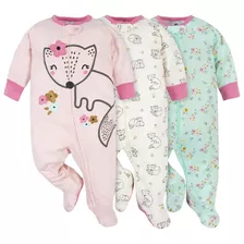 Pijamas Niña Set X 3 Marca Gerber Algodón 100% Pijama Bebe