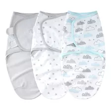 Manta Swaddle Blanket Baby Su3007 De Algodón Para Bebés, 3 P