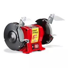 Esmeril De Banco Mikels Ed-6 Motor De Induccion 150 W/3 Color Rojo Frecuencia 60 Hz