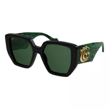 Gucci Gg0956s 001 Square Shape Negro Verde