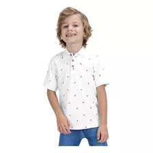 Camisa Polo Infantil Em Cotton Trick Nick Branco