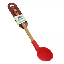 Concha De Bambu Concha De Silicone E Cabo Em Bambu 32cm 