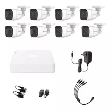 Epcom Kit 8 Camaras De Seguridad Metalicas Video Vigilancia Con Microfono Integrado - Modelo B8-mic-plus8-sc 2mp Cctv - Tipo Bala - Con Audio -turbo Hd 1080p Lite - Color Blanco