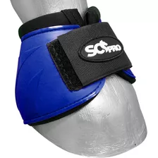 Par Cloche Cavalo Pvc Borracha Vaquejada Proteção Casco Cor Azul