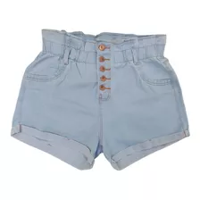 Short Jeans Plus Size Feminino Cintura Alta Elástico E Lycra