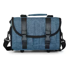 Bolso Semi Rigido Xl Para Fotografía Premium Melange Color Azul