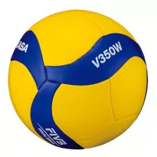 Pelota De Voley Mikasa Modelo V350w Color Amarillo/azul