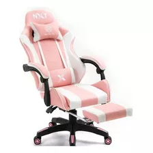 Silla Gamer Ergonómica Posapies + Almoadillas Y Reclina 155°