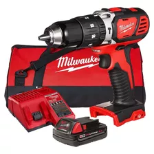 Taladro Atornillador Percutor Milwaukee 2607-159ax Con Bolso Color Rojo Frecuencia 50 Hz