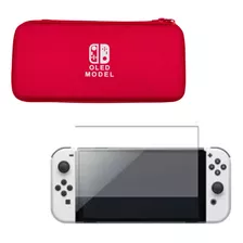 Kit Bag De Transporte + Película De Vidro Para Switch Oled