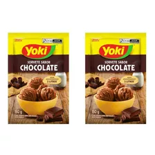 Pó Para O Preparo De Sorvete Yoki Chocolate Kit Com 2 X 150g