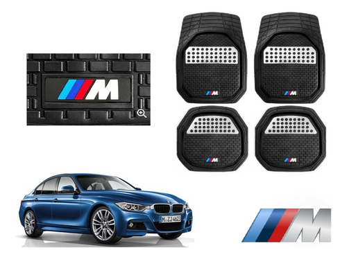 Tapetes 3d Logo Bmw + Cubre Volante 320i 2012 A 2017 2018 Foto 2