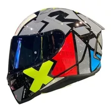 Casco Mt Helmet Revenge 2 Light C2 Gris/ Perla Para Moto Color Gris Oscuro Tamaño Del Casco L (59-60cm