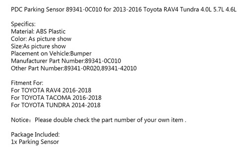 Sensor De Aparcamiento Pdc P/ Toyota Rav4 Tundra 4,0 L 5,7 L Foto 10