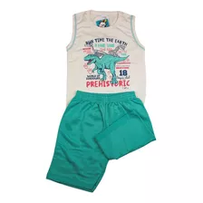 Kit Com Regata E Shorts Confortavel Menino Conjunto Infantil