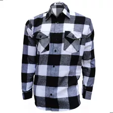 Camisa Xadrez Flanelada Masculina Manga Longa Plus Size