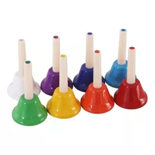 8 Piezas Juego Mano Agitar Campanas Ritmo Musical Regalo