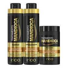 Eico Mandioca Shampoo + Condicionador 800ml + Máscara 1kg