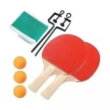  Set Ping Pong: 2 Paletas + 3 Pelotas + Red + 2 Soportes