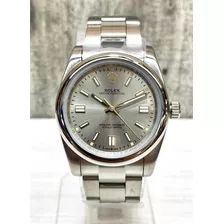 Reloj Rol Oyster Perp Acero Esfera En Gris/dorado 36 Mm Auto