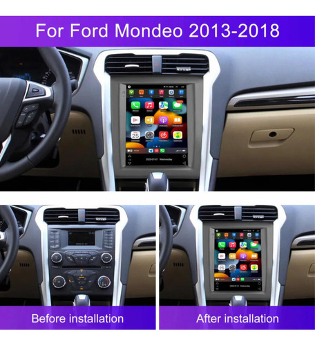 Radio Ford Fusion Mndelo Tipo Tesla Carplay Inalmbrico Foto 2