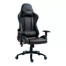 Silla Gamer Level Up Reclinable Gaming Pc Ps Youtuber Color Ares Celeste Material Del Tapizado Cuero Sintético