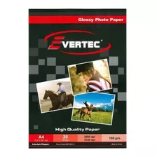 Papel Fotografico Brillante A4 180gr 20 Ho Evertec La Plata