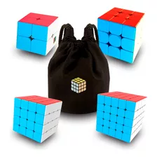 Cubo Rubik Pack 4 Cubos Moyu Meilong - 2x2 3x3 4x4 5x5