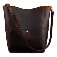 S-zone Bolso De Cubo De Cuero Genuino Para Mujer Bolso De Ho