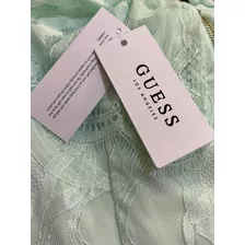 Vestido Guess De Hombros Descubiertos Color Verde Claro M