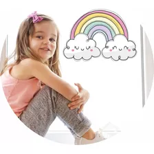 Vinilo Decorativo Infantil De Arcoiris Arco-iris Mágico 72cm