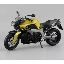 Miniatura Moto Bmw K1300r Naked Dourada Automaxx 1:12 (17cm)