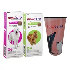 Combo Bravecto Antipulga Carrapato 1 - 10a20kg 1 - 40a56kg