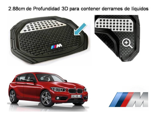 Tapetes 4pz Charola 3d Logo Bmw M-series 120i 2009 A 2020 Foto 4