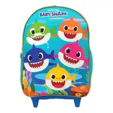 Mochila Escolar Con Ruedas Mario Bross O Baby Shark 