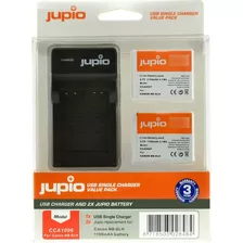 Jupio Pair Of Nb-6lh Batteries And Usb Single Charger Value
