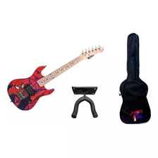 Guitarra Infantil Spider Man Homem Aranha Kids Gms-k1 + Capa