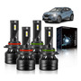 Carcasa De Faros Cuadrados De 7 Pulgadas + 9003/h4 Led Faros