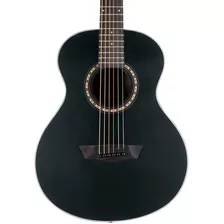 Guitarra Acústica Washburn Agm5bmk Travel Mini Tapa Abeto Color Negro