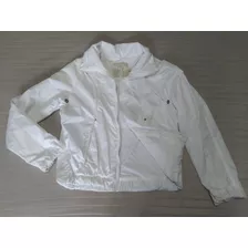 Campera Blanca Impermeable Super Liviana Marca Try Me T 40 