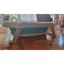 Bañera Para Bebe Carestino Plegable Aguamarina Con Soporte 