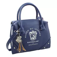 Bolsa De Mujer Harry Potter Original Ravenclaw Cuero Sinteti Acabado De Los Herrajes Niquel Color Azul Color De La Correa De Hombro Azul Diseño De La Tela Liso