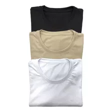 Playera Paquete 3 Pz Algodón Cuello Redondo Elegante Cómoda