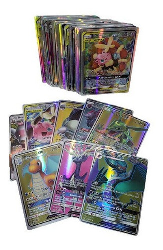 Lote Pokémon 40 Cartinhas Gx/ex/vmax Todas Brilhantes!