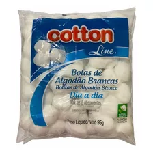 Algodão Em Bolas Brancas Cotton Line Pacote 95g