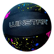 Pelota De Basket Winstar #7 Negro Goma Foam Mejor Agarre