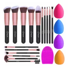 Bestope Juego De 16 Brochas De Maquillaje, 4 Esponjas De Bel