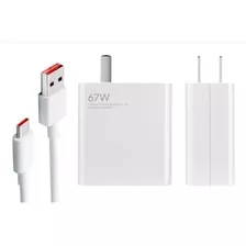 Cargador Original Xiaomi 67w Para Mi 11 Pro/ultra + Cable C Color Blanco