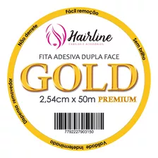 Fita Adesiva Hairline Gold P/ Prótese Capilar 2.54mm X 50m 